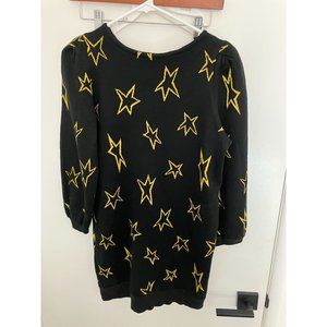 In Charge Women's Vintage 80's Starry Sweater Dress, Black, Medium